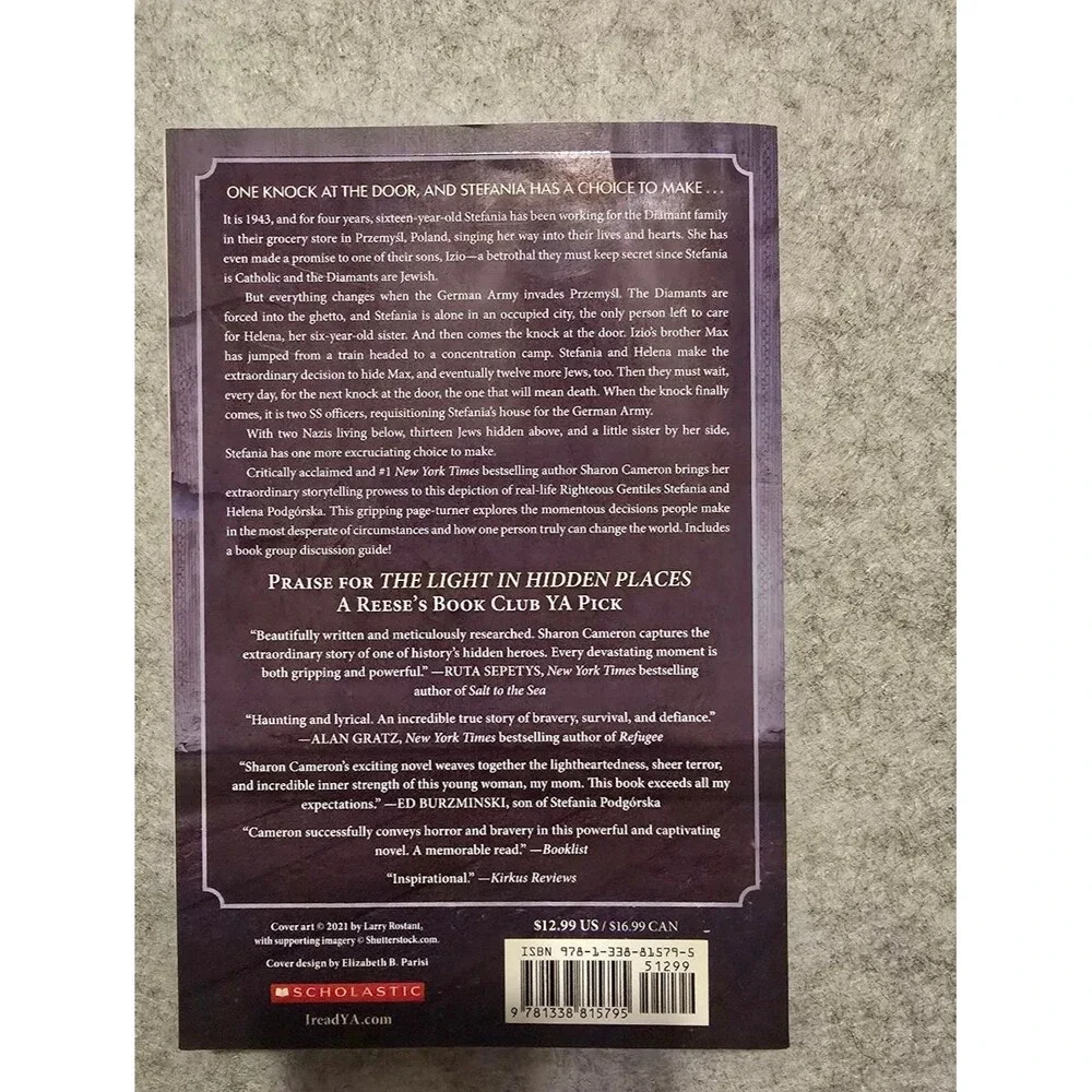 The Light in Hidden Places By Sharon Cameron Paoerback